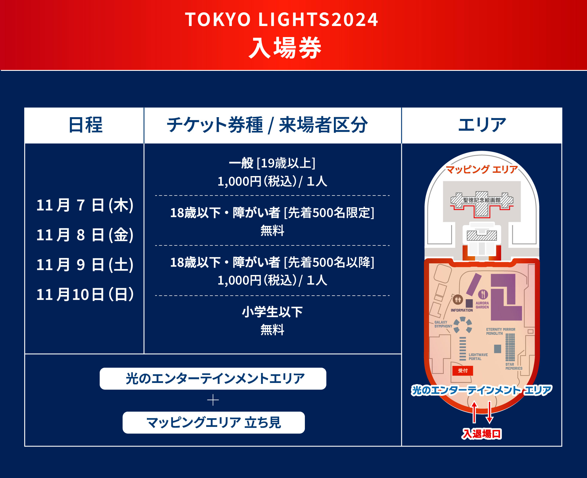 TOKYO LIGHTS 2024入場券